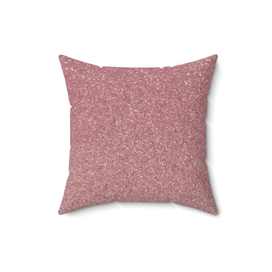 "Heavenly Glisten – Muted Rose Sparkle Throw Pillow"