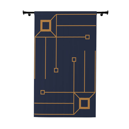 Midnight Luxe: Cornerstone Grid Curtain Panel