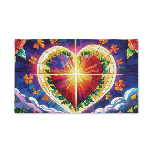 “Radiant Grace” Stained Glass Hand Towel