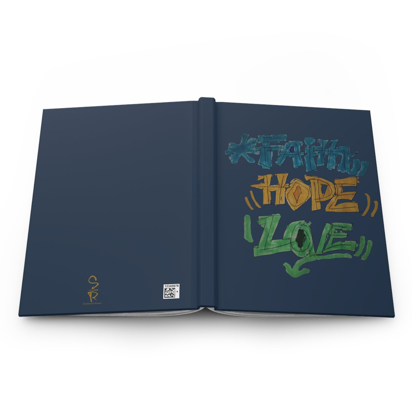 Faith Hope Love Journal – Deep Navy Cover