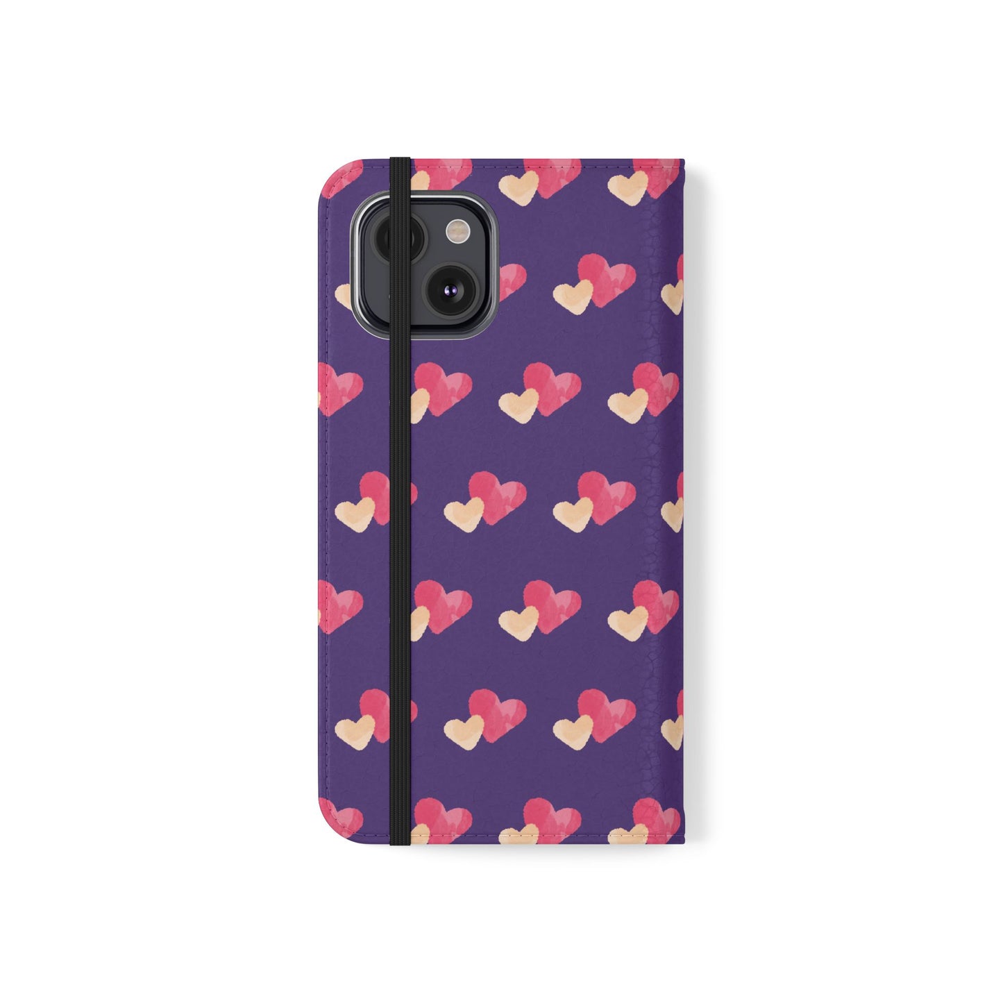"Faith-Filled Hearts | Flip Phone Case – Purple"