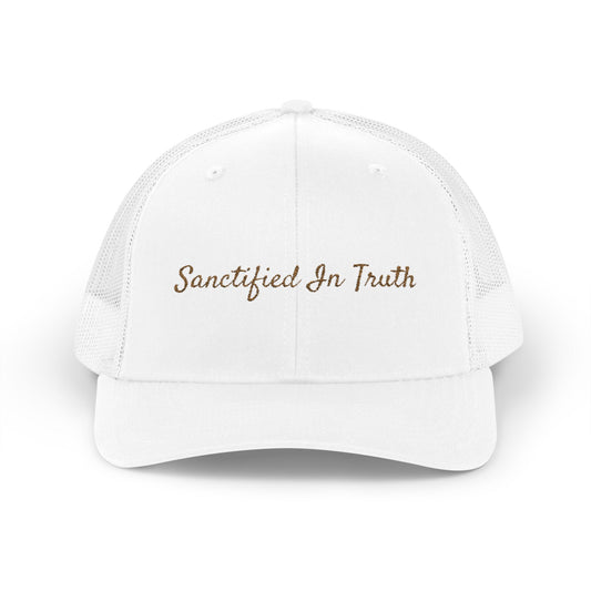 Sanctified In Truth Mesh Trucker Hat – Faith on the Go