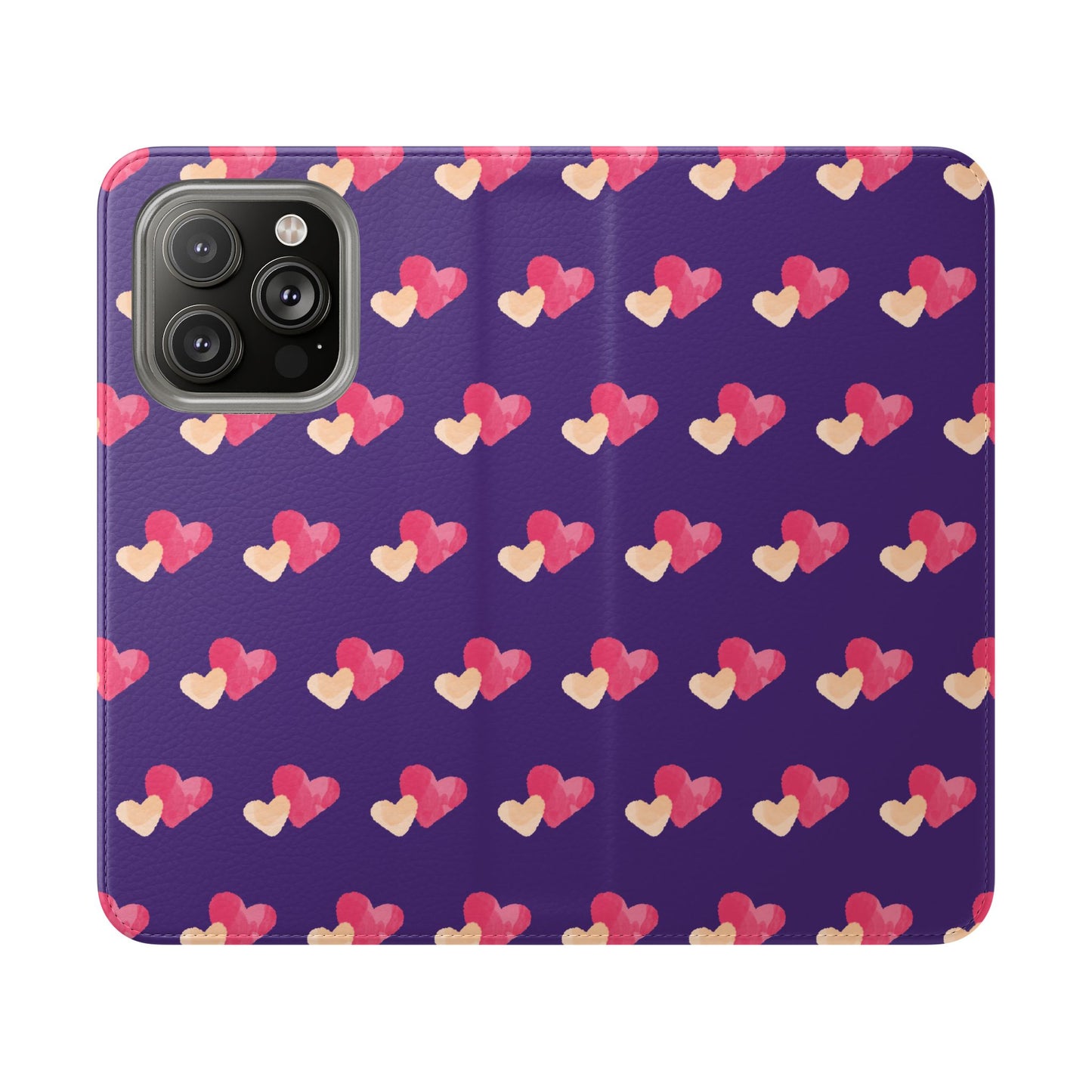 "Faith-Filled Hearts | Flip Phone Case – Purple"