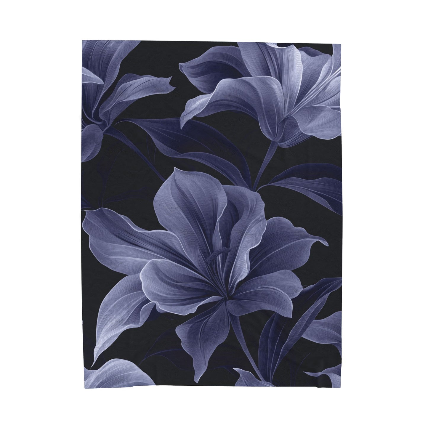 Midnight Bloom Throw Blanket