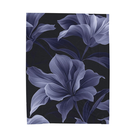 Midnight Bloom Throw Blanket