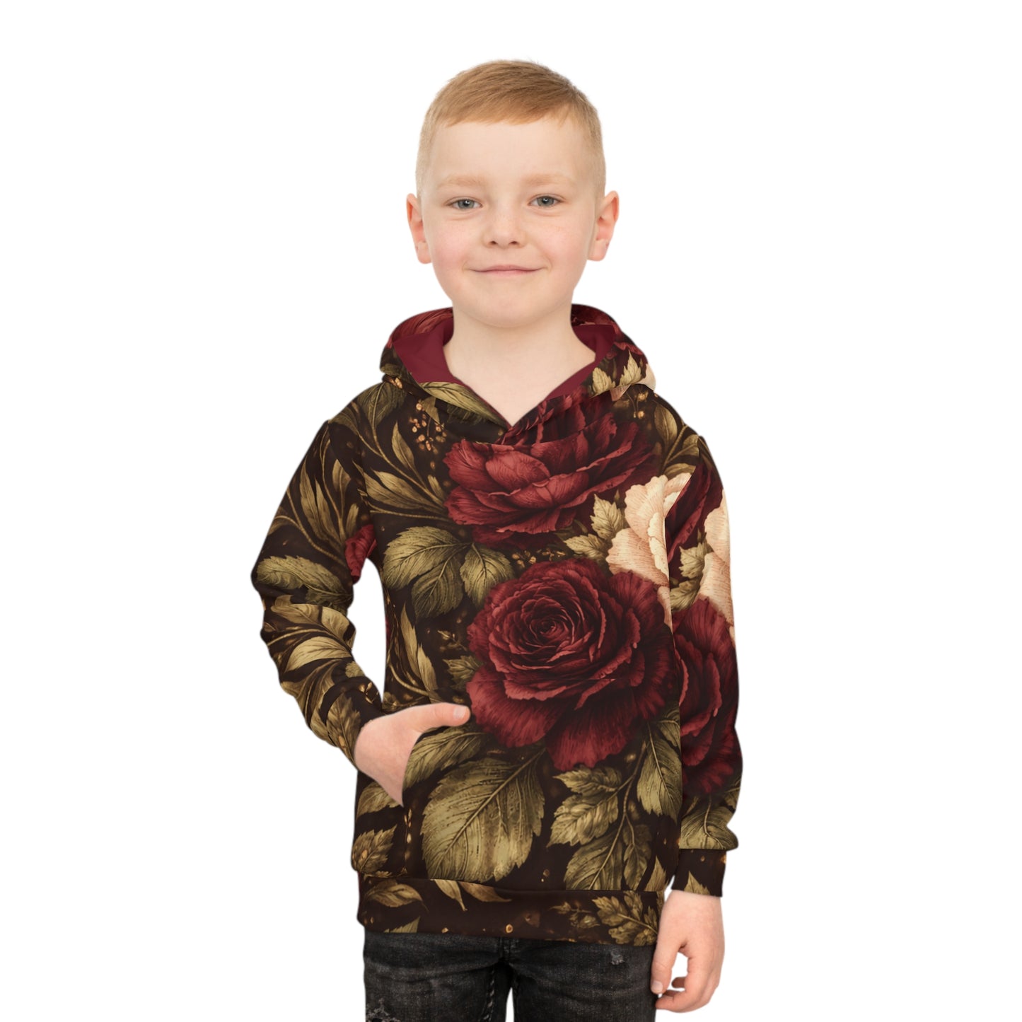 Abundance Tapestry Youth Hoodie (Unisex) | Golden Unfurling