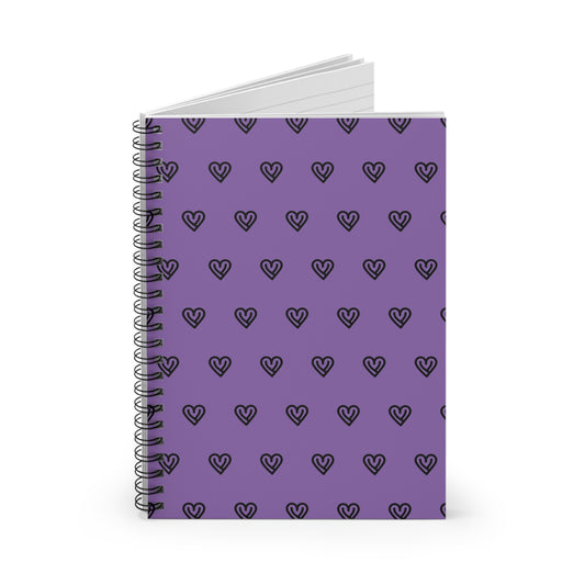Faith in Every Line – Purple Heart Spiral Notebook