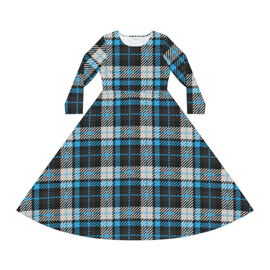 Frozen Echo Long Sleeve Midi Dress – Whispers of Winter FW25