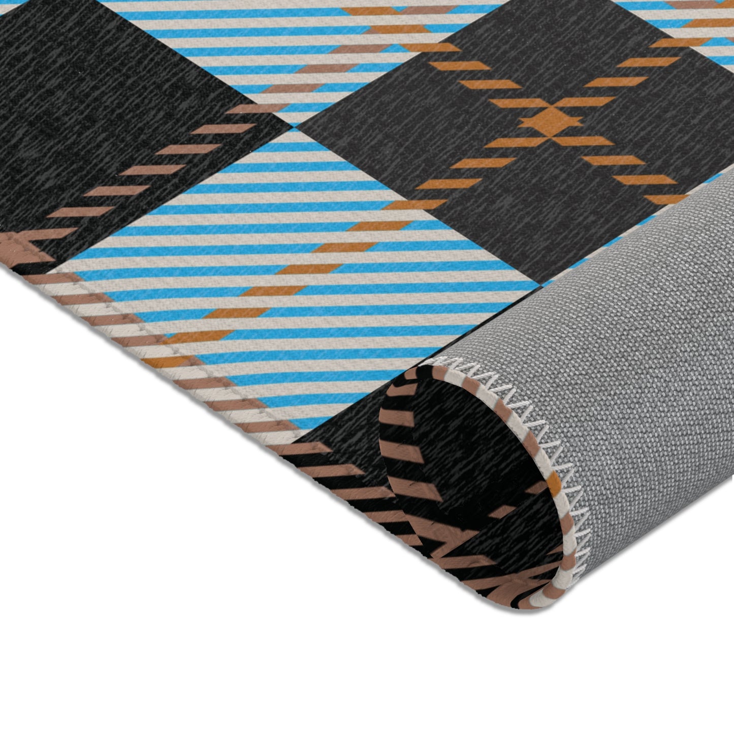 Ember Frost Area Rug – Frozen Tartan FW25
