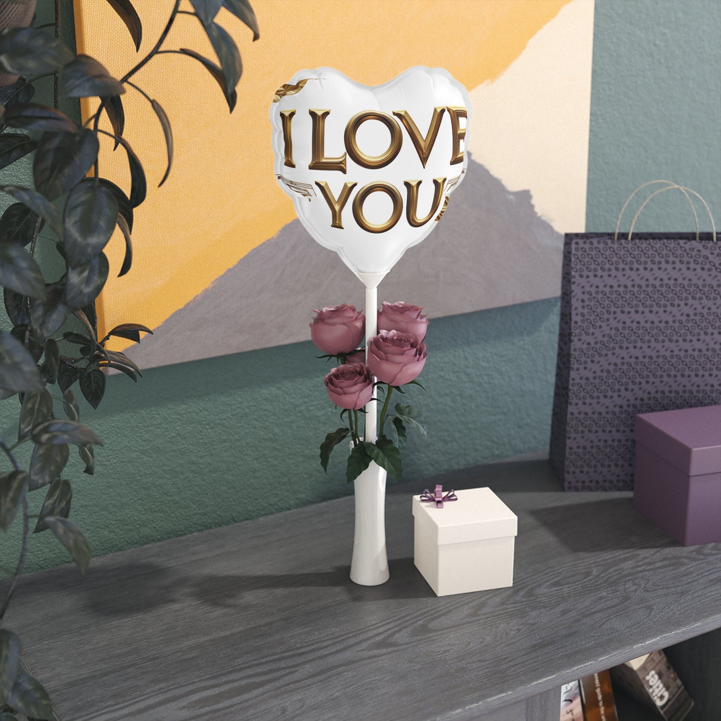 Golden Love Foil Balloon – Heart & Round Variants