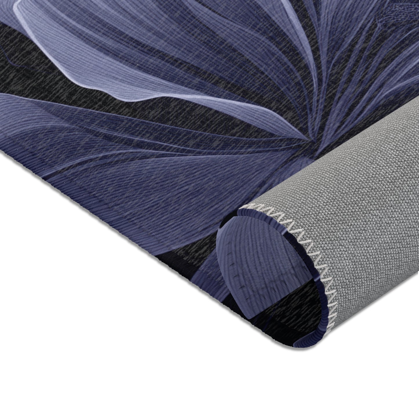 Midnight Bloom Noir Area Rug