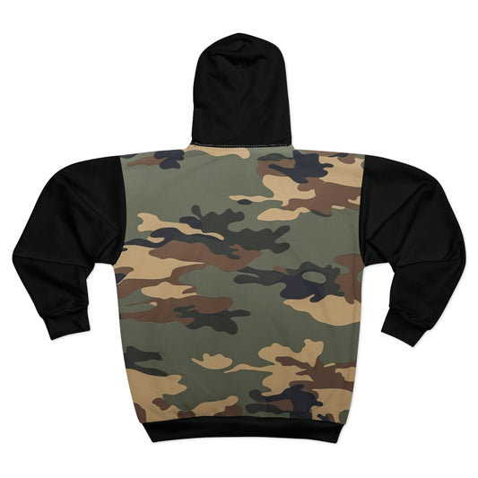 Armor & Assurance – Unisex Camo Zip Hoodie