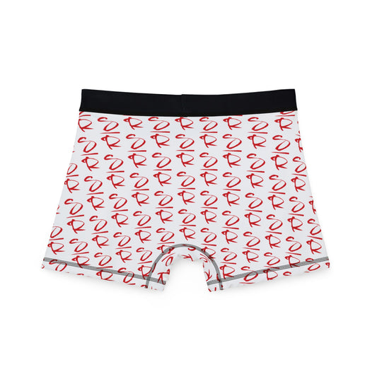 Scattered Script – Men's Boxer Briefs (White/Red)
