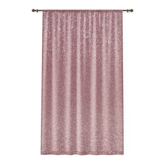 Sheer Divine: Shimmer Dust Rose Curtain Panel