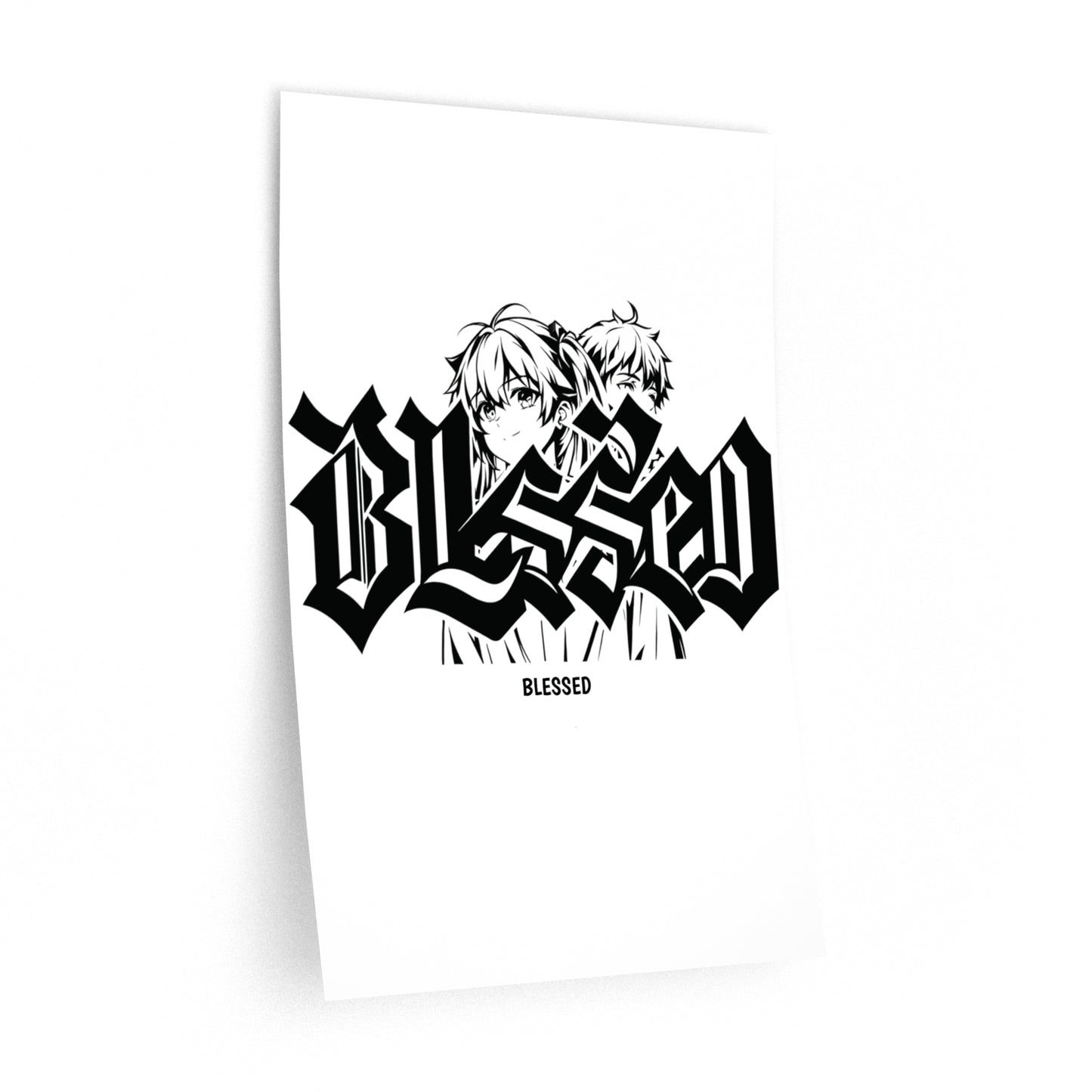 Blessed Graffiti Wall Decal – Faith Meets Anime