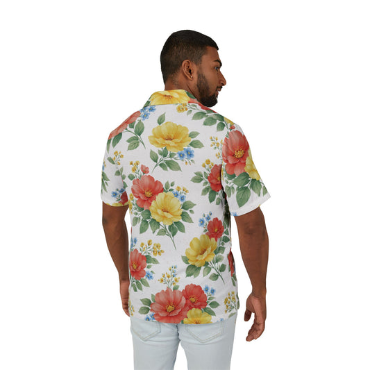 Petal Bloom – Men’s Short Sleeve Button-Up
