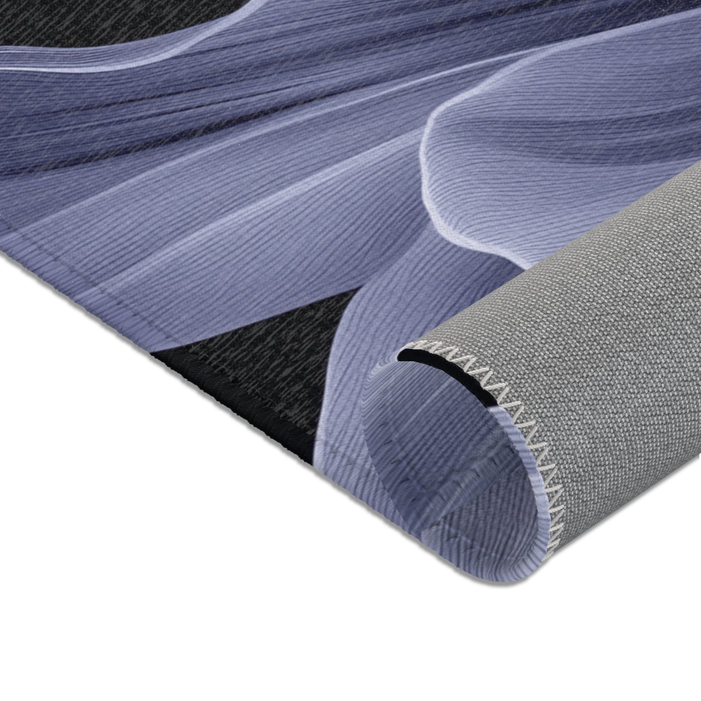 Midnight Bloom Noir Area Rug