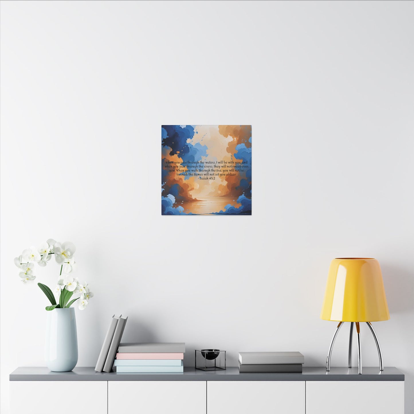 “Through the Fire & Water – Isaiah 43:2 Canvas”