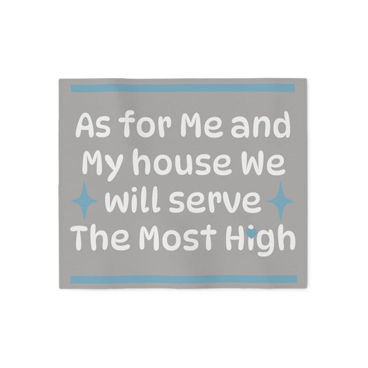 We Will Serve – Scripture Sweatshirt Blanket