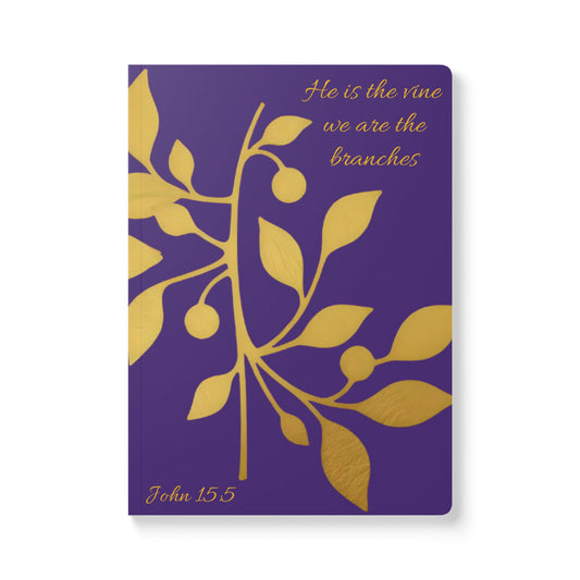 The Vine & The Branches – John 15:5 Journal (Purple & Gold)