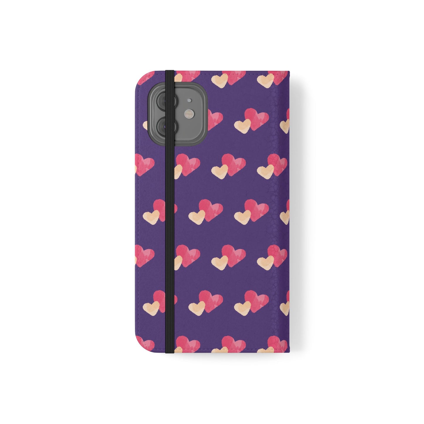 "Faith-Filled Hearts | Flip Phone Case – Purple"