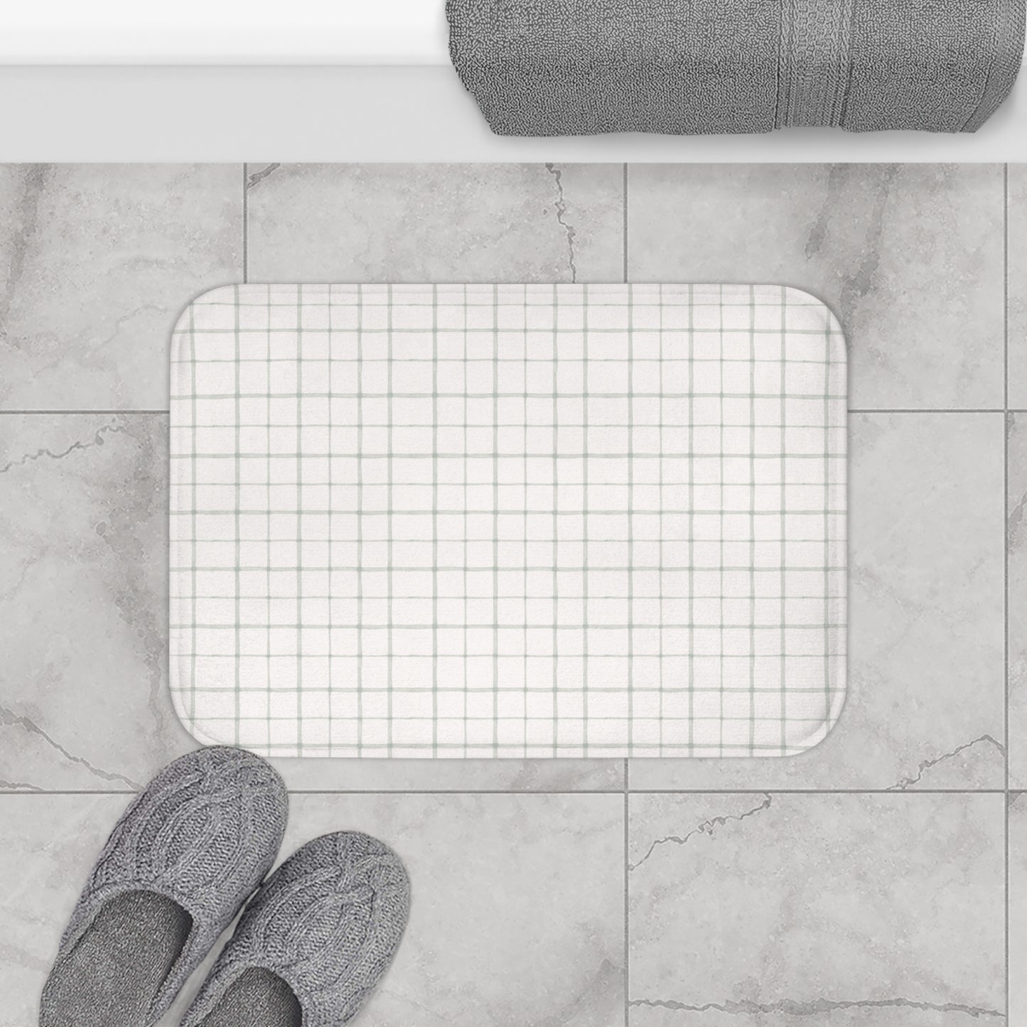 Sprout Grid Bath Mat