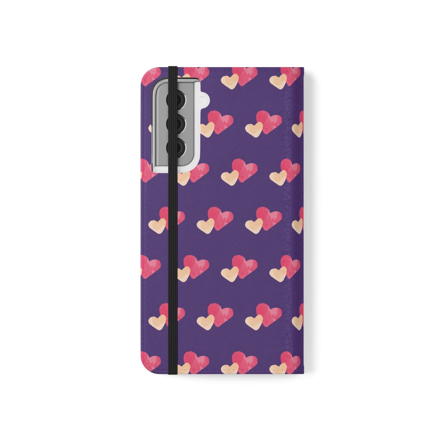 "Faith-Filled Hearts | Flip Phone Case – Purple"