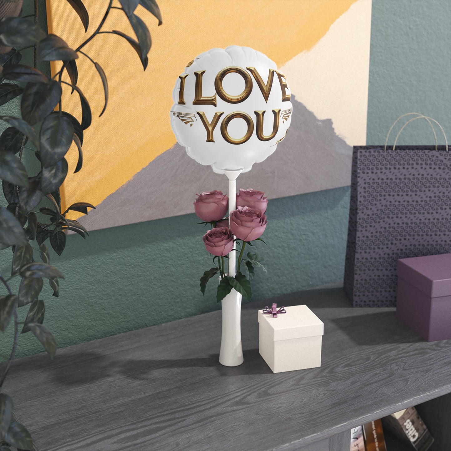 Golden Love Foil Balloon – Heart & Round Variants
