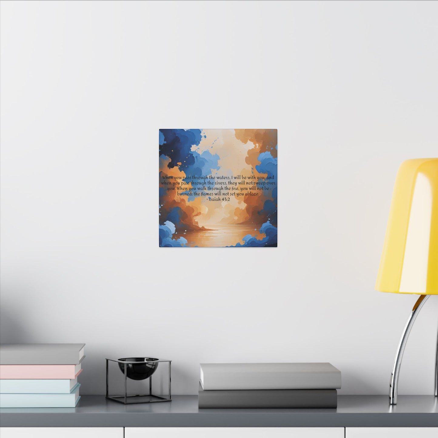“Through the Fire & Water – Isaiah 43:2 Canvas”