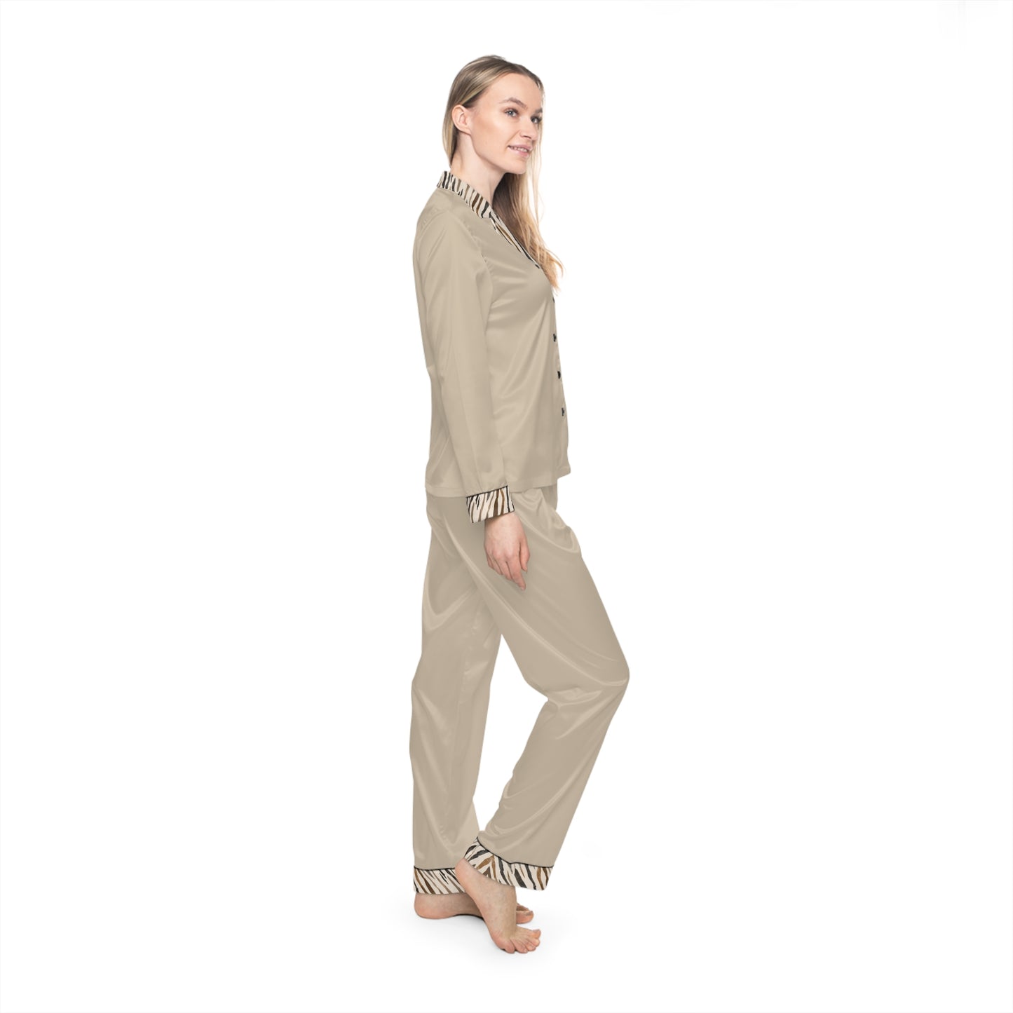 Silent Stride – Women’s Pajama Set (Stone Beige)