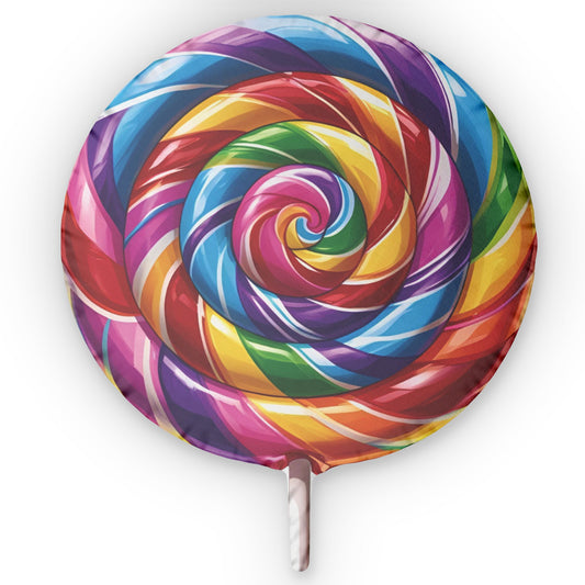 Candy Swirl Delight - Plush Lollipop Pillow