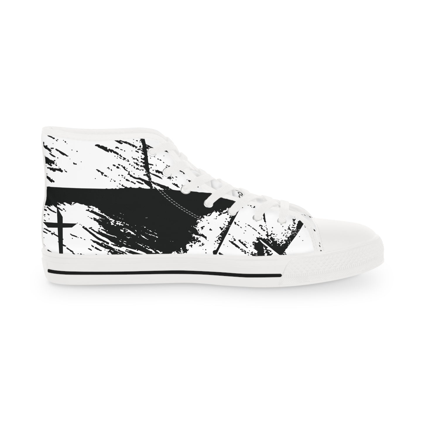 Bold Foundations – Men’s High-Top Sneakers, Unique Sneakers for Men, Trendy Footwear, Casual Sneakers, Graphic Sneakers, Perfect Gift for Him