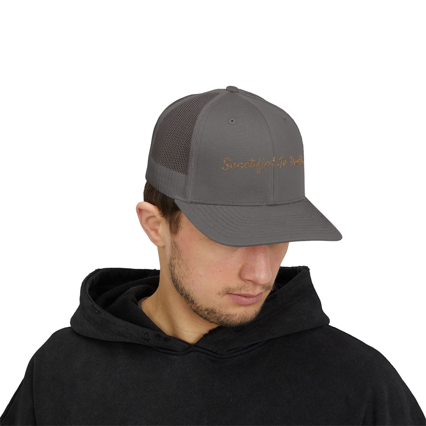 Sanctified In Truth Mesh Trucker Hat – Faith on the Go