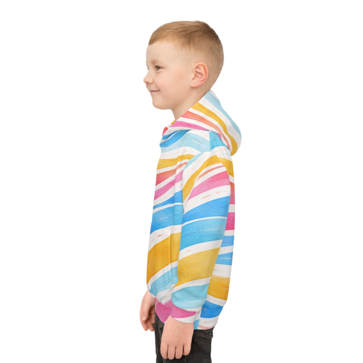 Sunburst Stripe Youth Hoodie (Unisex) | Golden Unfurling