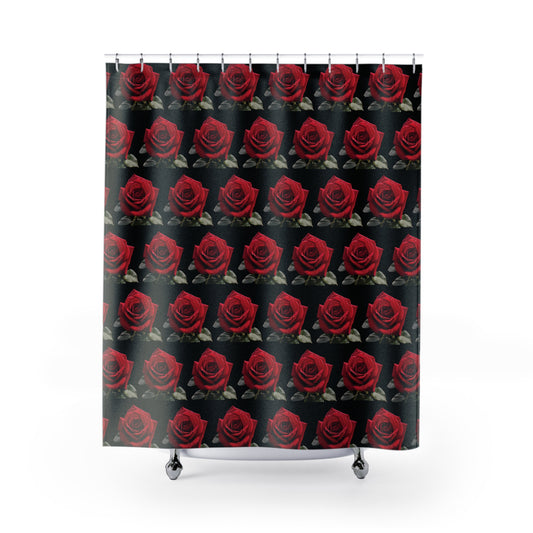 Scattered Roses Shower Curtain