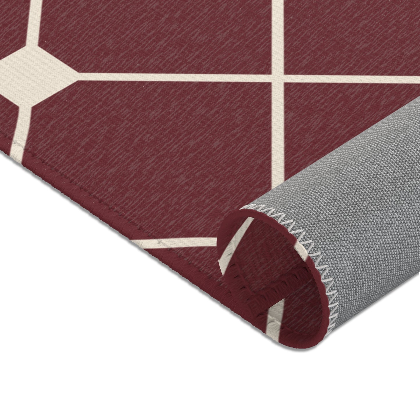 Covered in Wine Geometric Rug