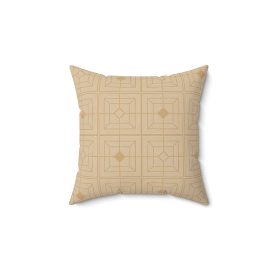 Natural Deco: Sacred Grid Throw Pillow