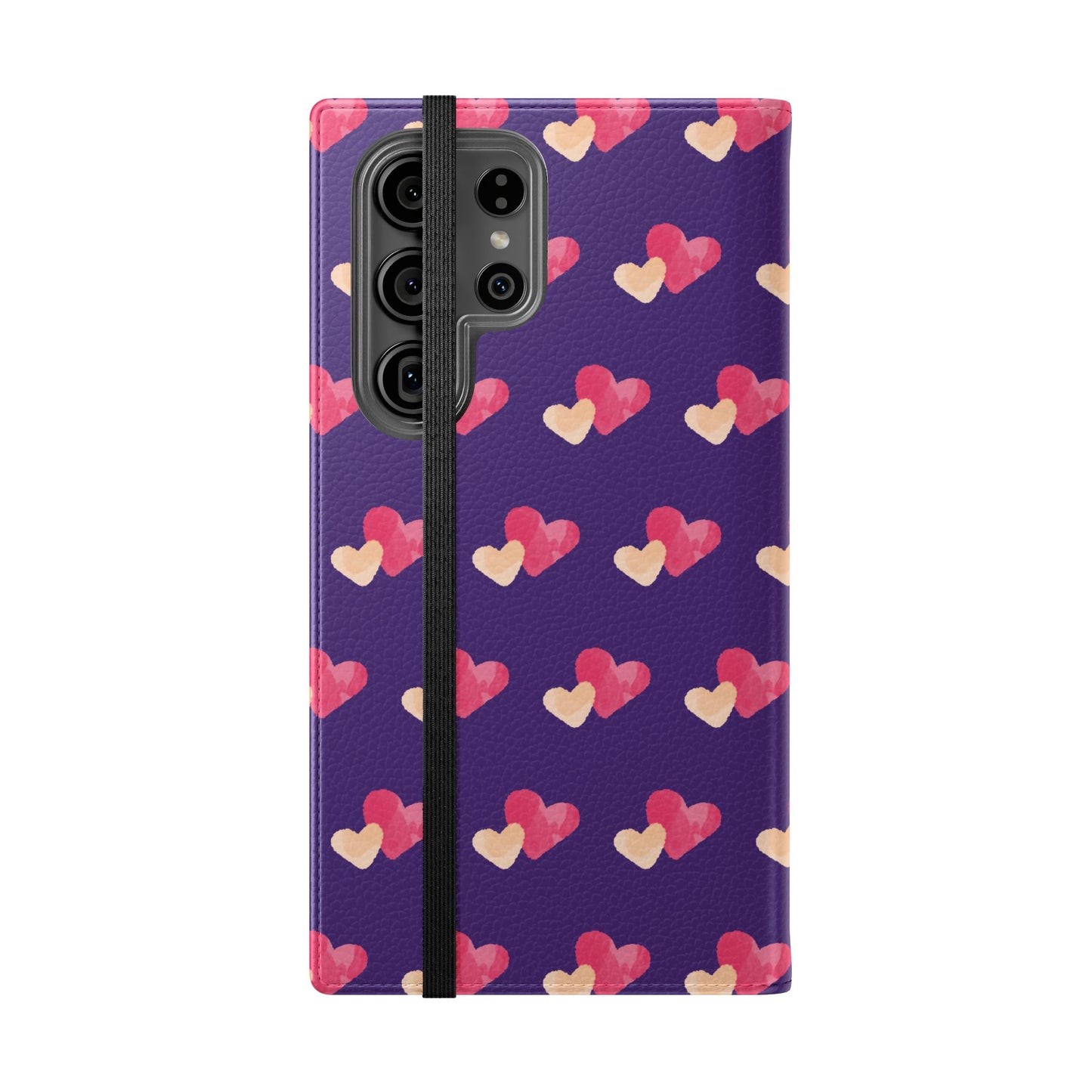 "Faith-Filled Hearts | Flip Phone Case – Purple"