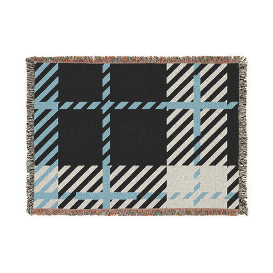 Frozen Echo Woven Throw Blanket – Whispers of Winter Collection
