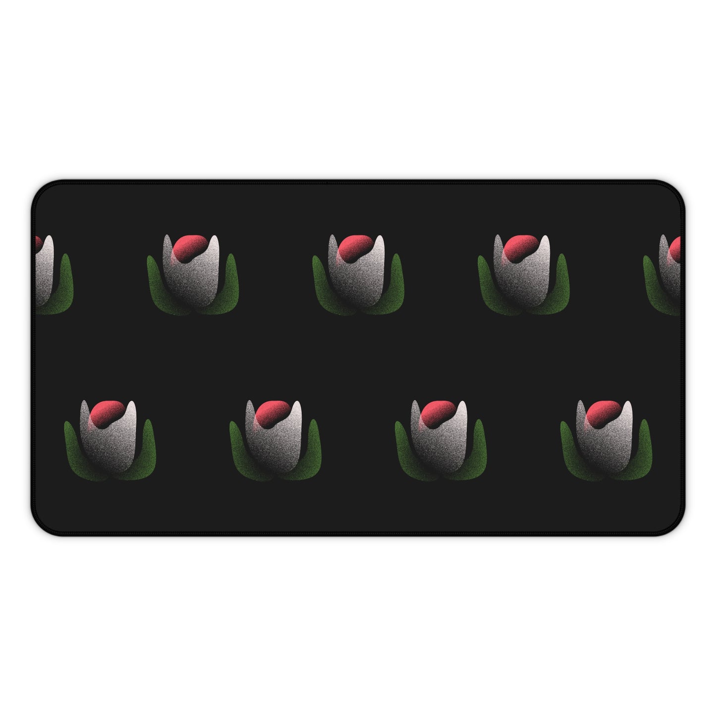 Bloom After Dark Desk Mat – Black Floral Mouse Pad for Desk