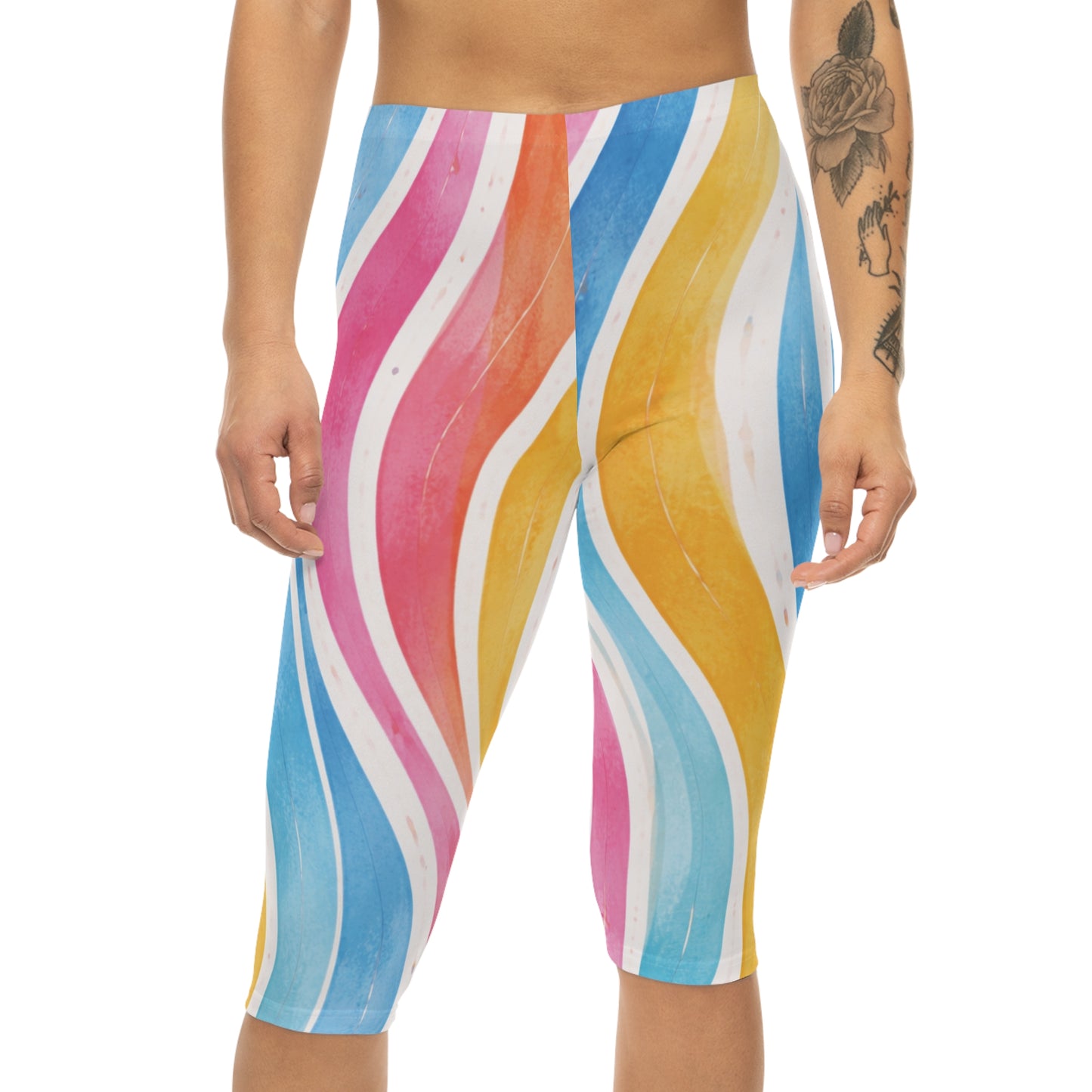 Sunburst Stripe Capri Leggings