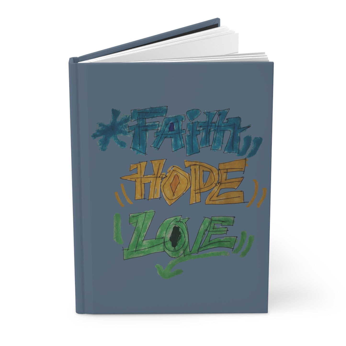 Faith Hope Love Journal – Slate Blue Cover