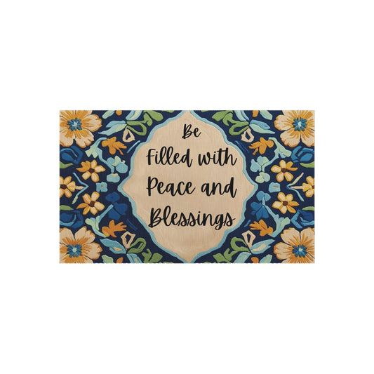 Peace & Blessings Outdoor Rug – Floral Faith Edition