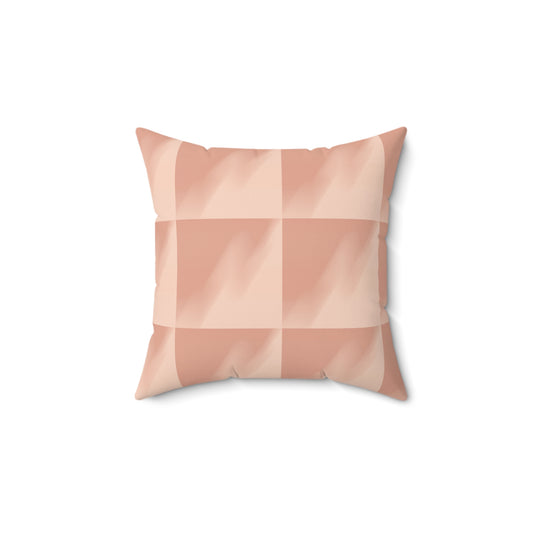 “Whispers of Clay | Checkered Throw Pillow”