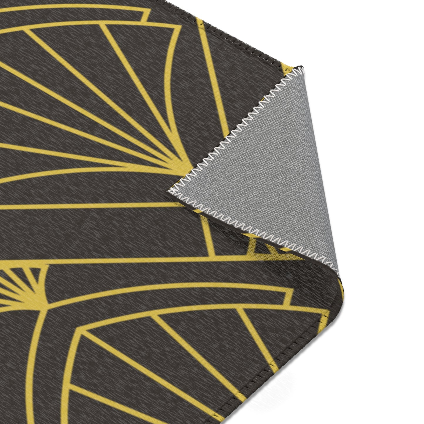 Gilded Rhythm Geometric Rug