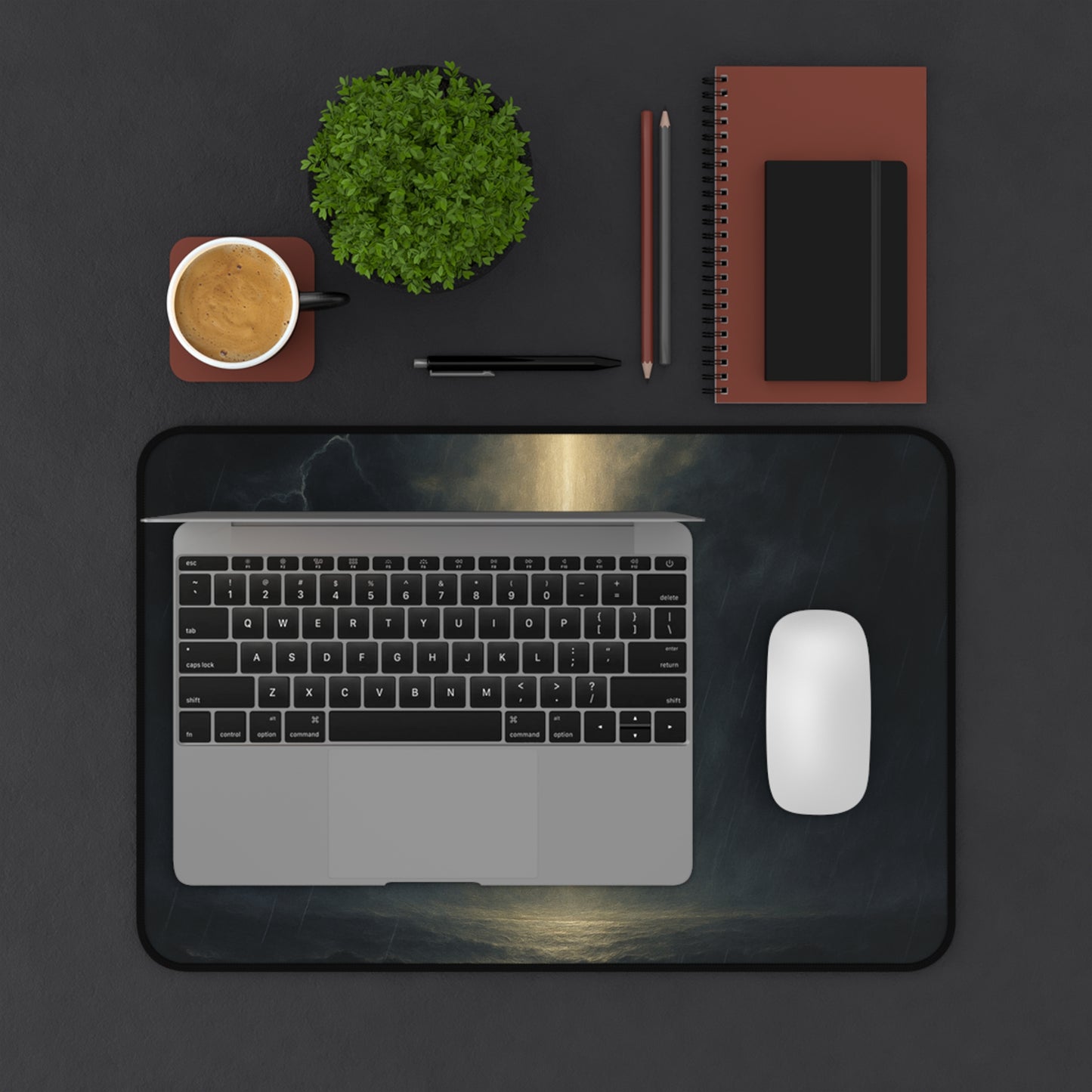 Light in the Storm Desk Mat – Divine Illumination