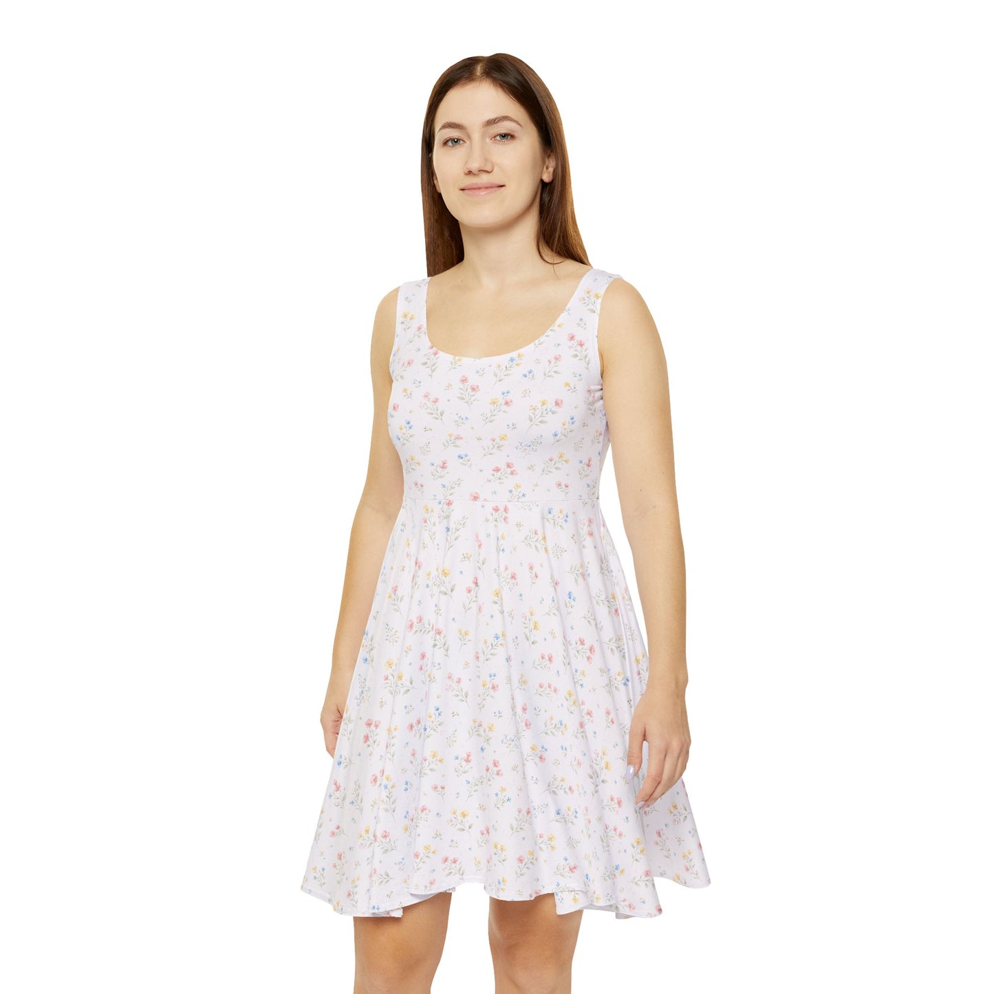 Bud Scatter Sleeveless Skater Dress