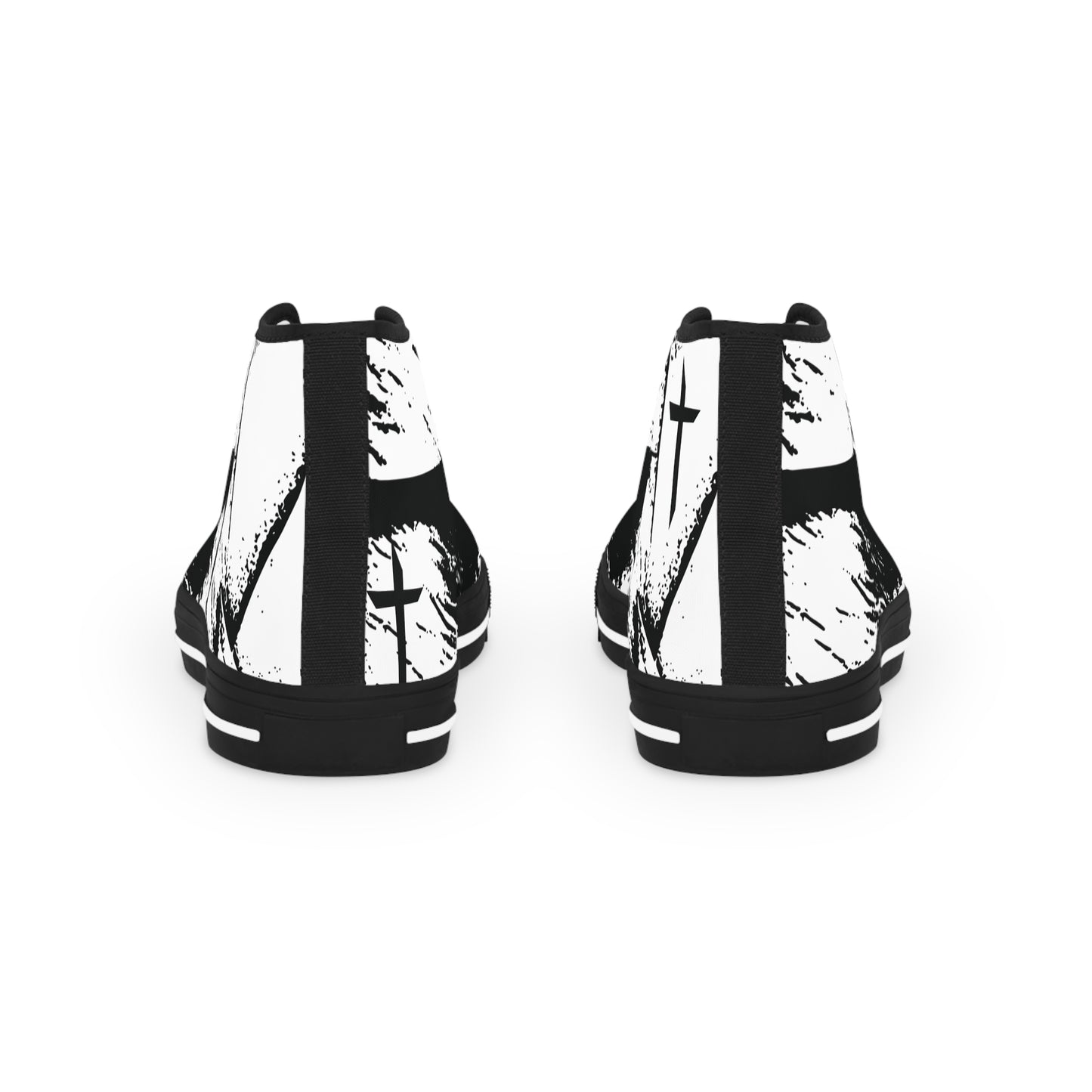 Bold Foundations – Men’s High-Top Sneakers, Unique Sneakers for Men, Trendy Footwear, Casual Sneakers, Graphic Sneakers, Perfect Gift for Him