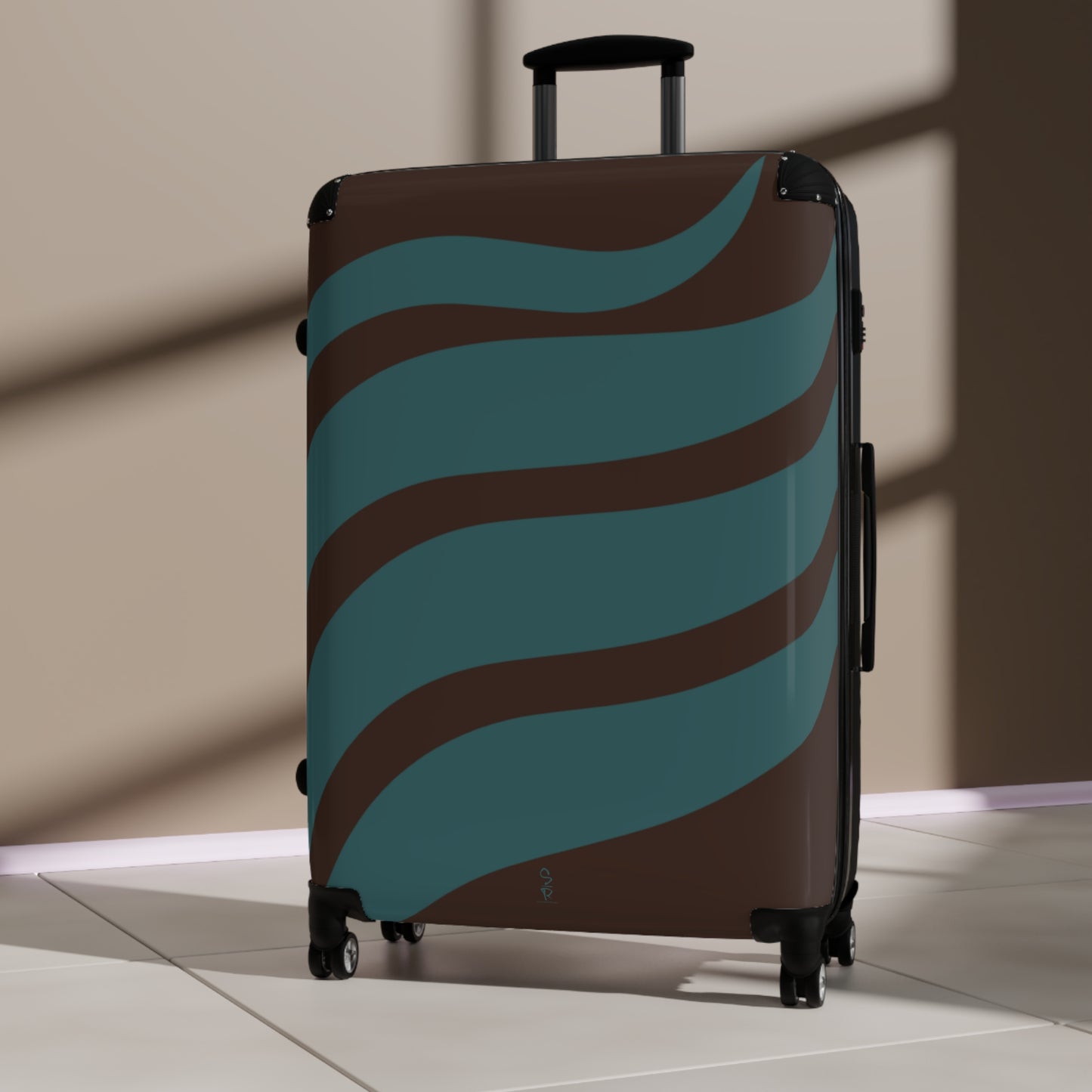 Deep Current Carry-On Luggage – Dark Cocoa + Transformative Teal