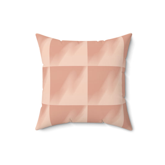 “Whispers of Clay | Checkered Throw Pillow”